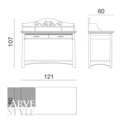 Scrivania Naima laccata nera